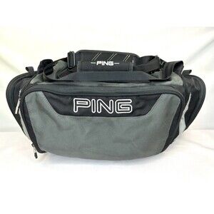 PING Golf Black Duffle Bag Nylon Tote Gym Locker Room Travel With Strap